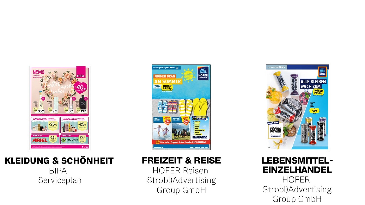 Gewinner Bipa, Hofer Reisen und Hofer Lebensmittel